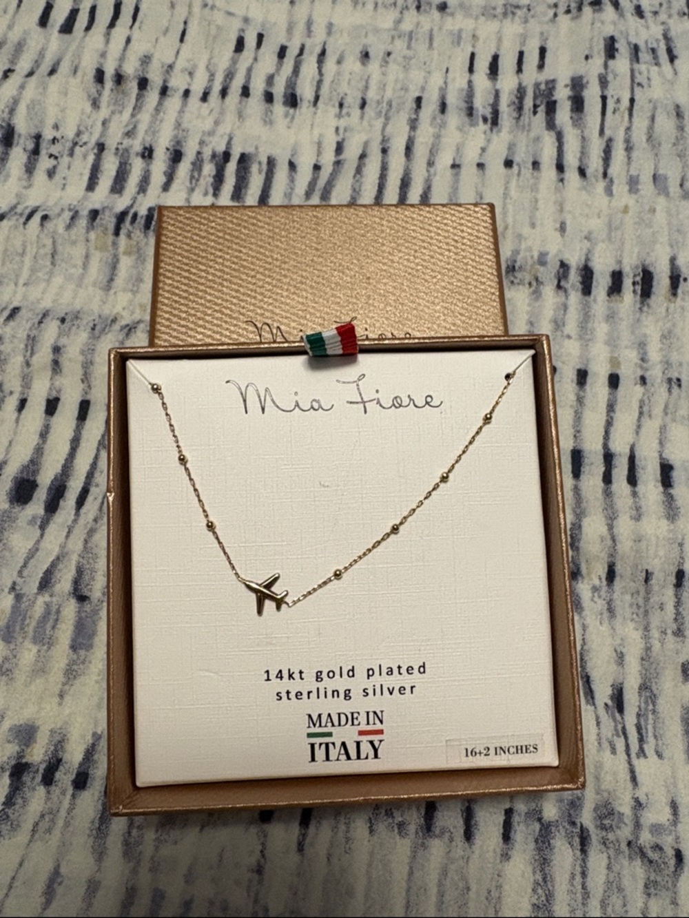 Mia Fiore 14kt Gold-Plated Airplane Necklace - Gold Tone